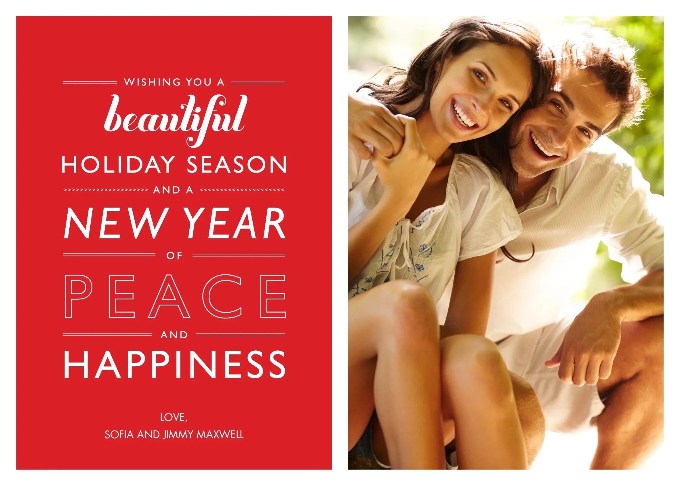 Beautiful Holiday Red Christmas Photo Cards 2