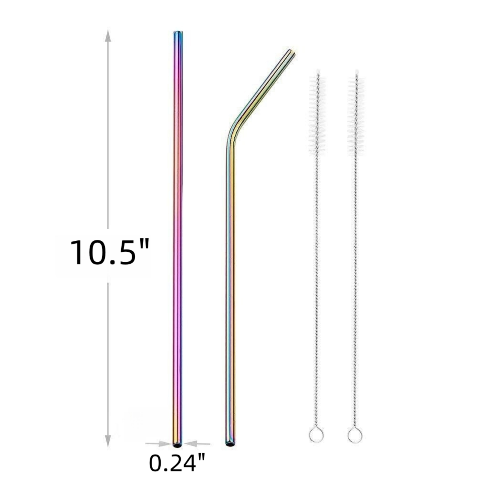 Set 8 Pack Reusable Drinking Smoothie Straws 2