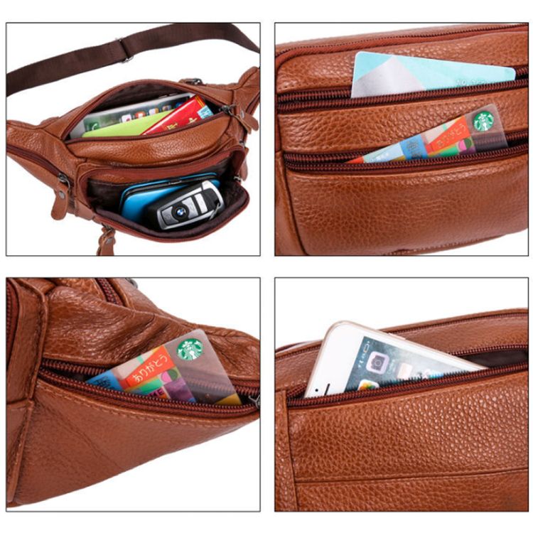 Fanny Pack Waist Bag Multifunction Leather 3