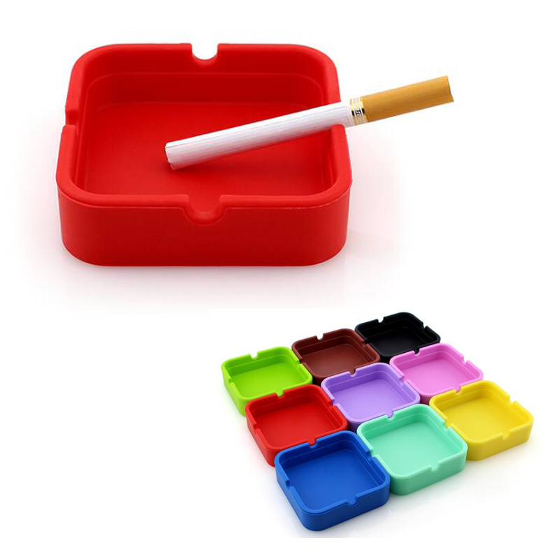 Square Silicone Ashtray 1
