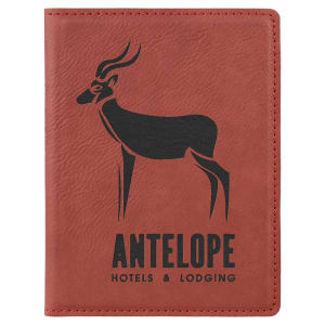 4 1/4" X 5 1/2" Laserable Leatherette Passport Holder 6