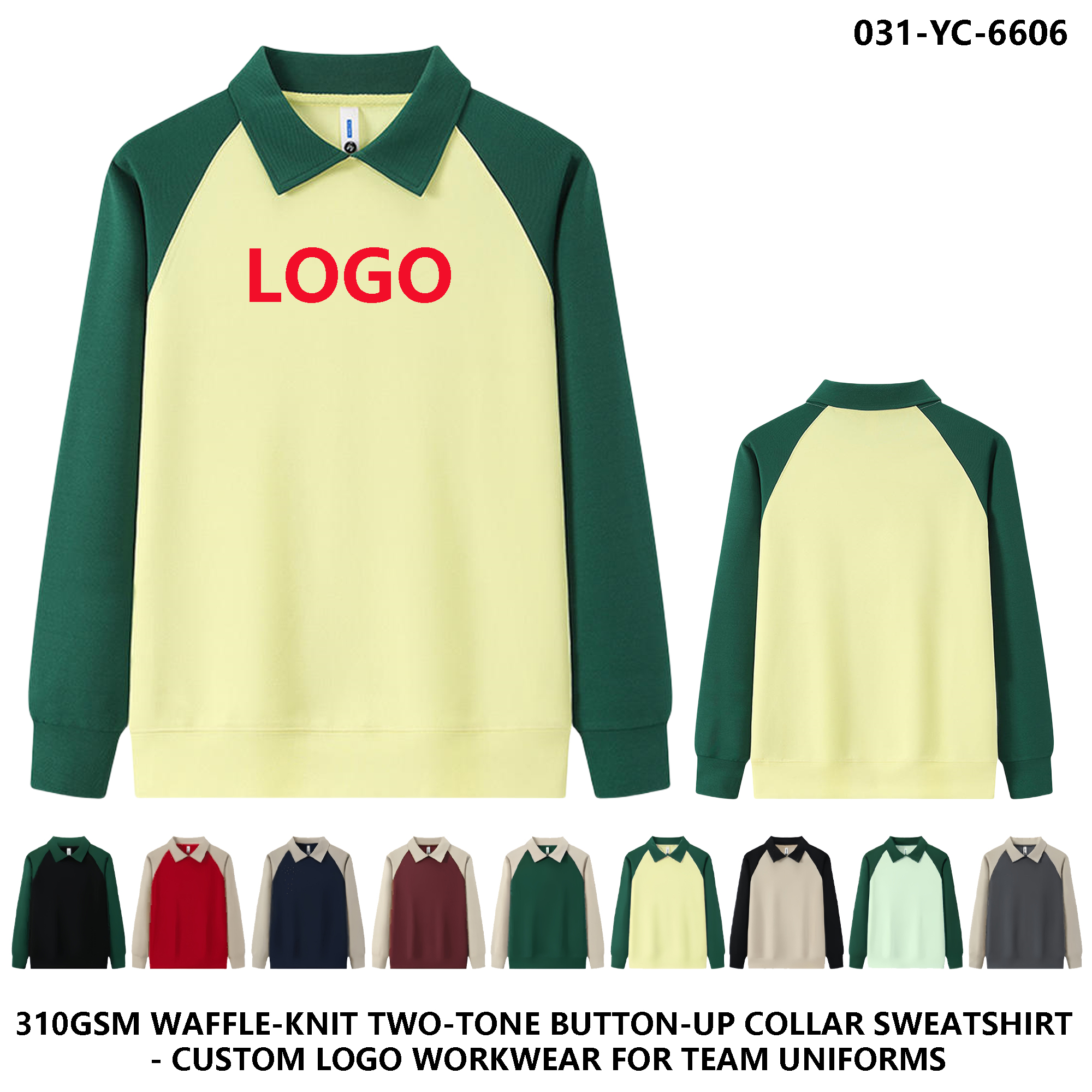 Personalized Logo Pineapple Grid Color Block Sweatshirt ?C Polo Collar 1