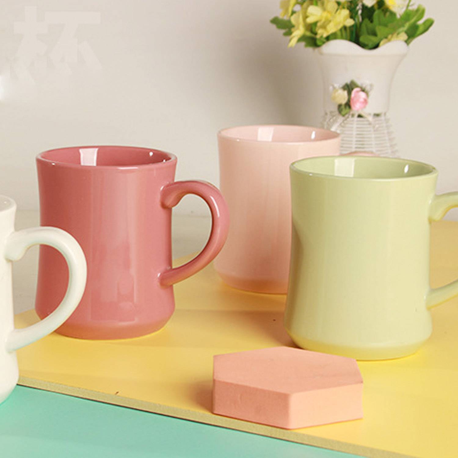15OZ Simple Household Waist Collection Ceramic Coffee Mug 4