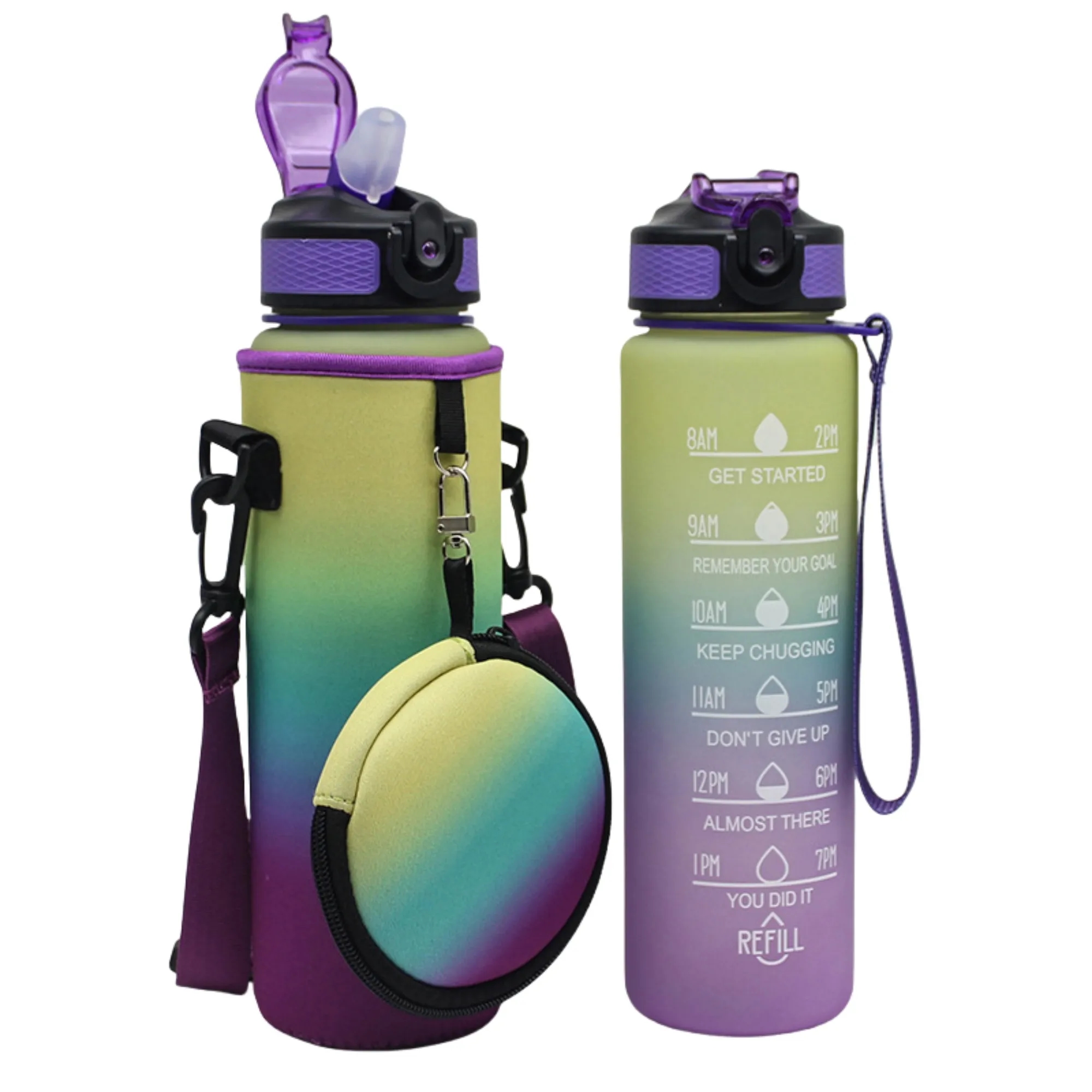 Neoprene Water Bottle Sleeve With Pouch 8
