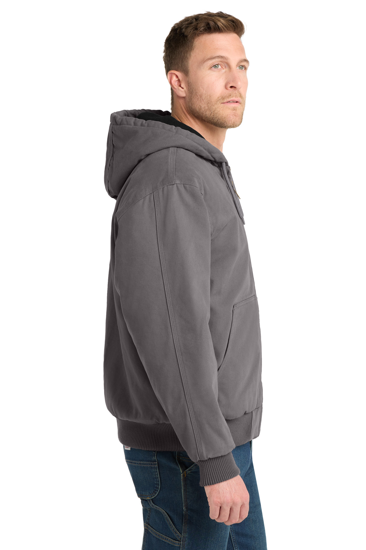 CornerStone Washed Duck Cloth Insulated Hooded Work Jacket. CSJ41 12