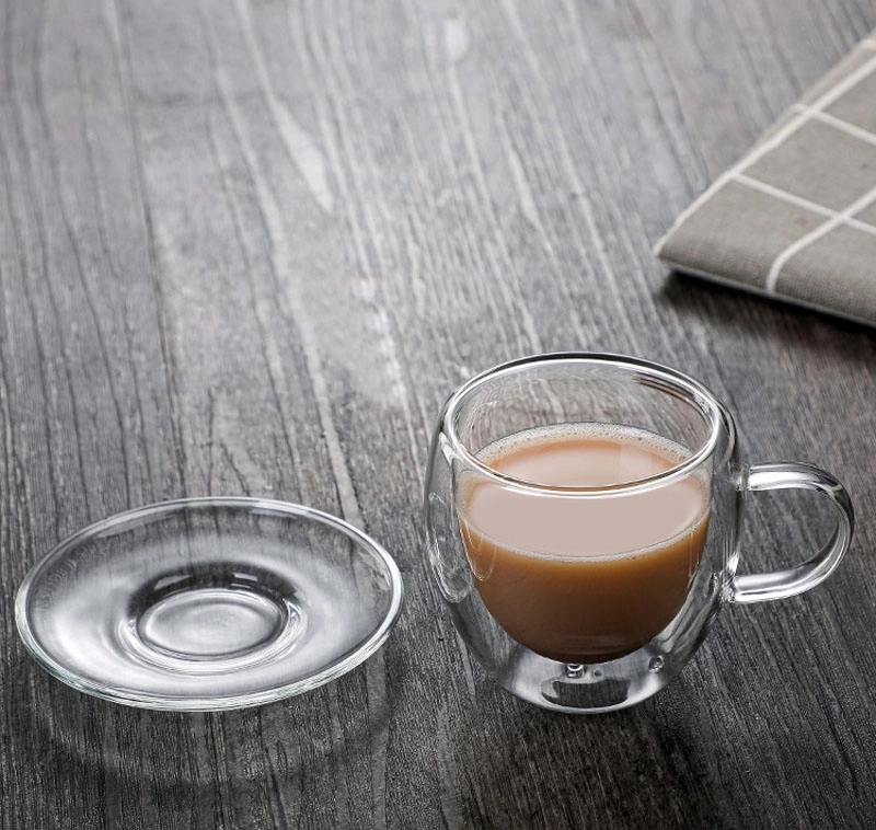 Custom 3.4 OZ Double Wall Cups and Saucers 2