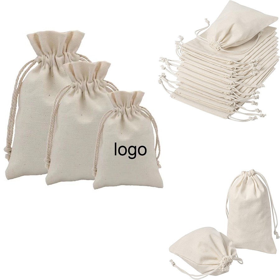 Drawstring Canvas Grocery / Gift Bag 2