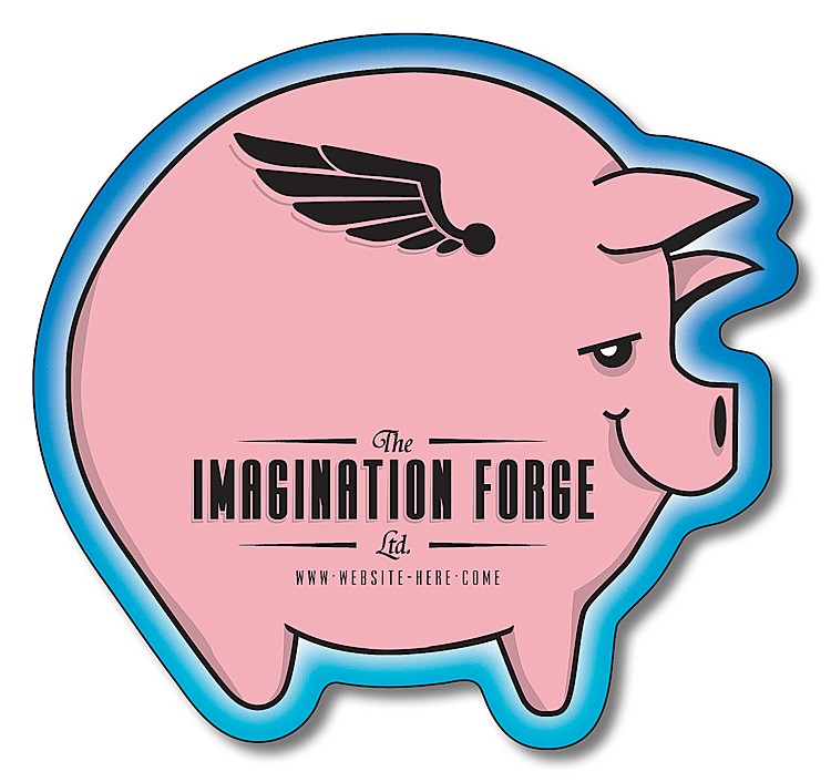 Magnet - Pig Shape (2.9375x2.75) - 30 mil. 2