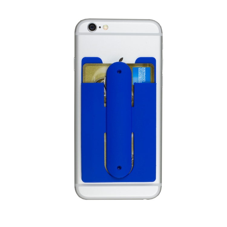 "Kickstart" Two Function Soft Silicone Cell Phone Kickstand & Wallet 2