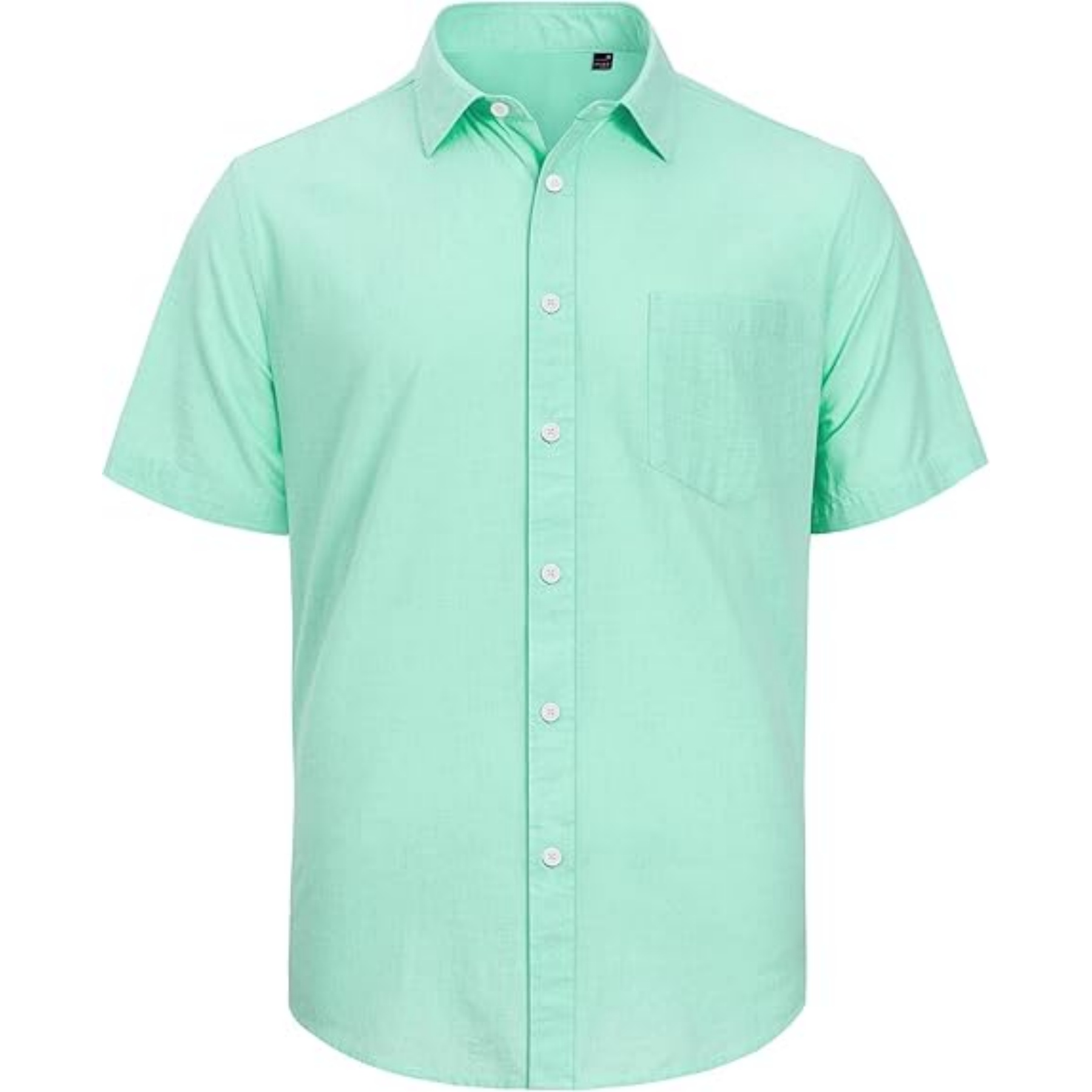 Men's Cotton Linen Short Sleeve Shirt 38