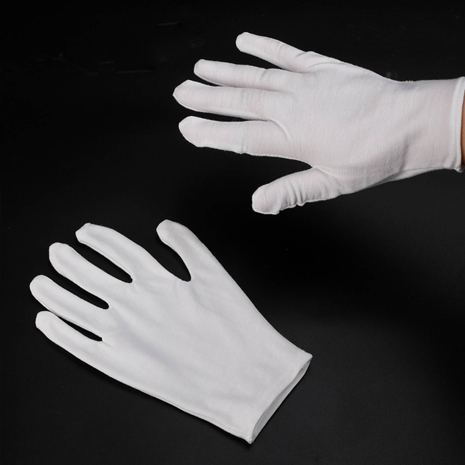 Custom Multiple Size White Soft Thick Cotton Work Gloves 4