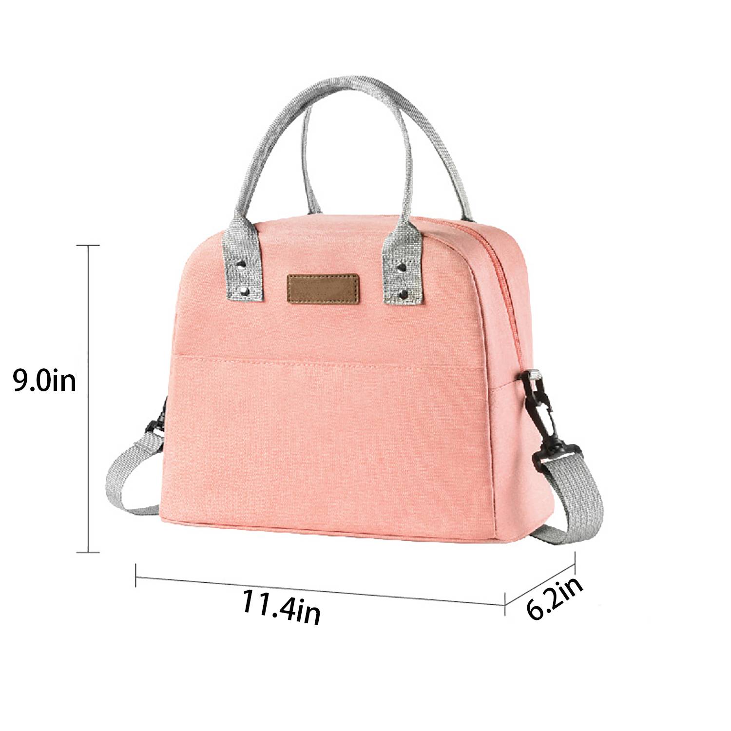 Oxford Insulated Lunch Crossbody Tote Bag 10