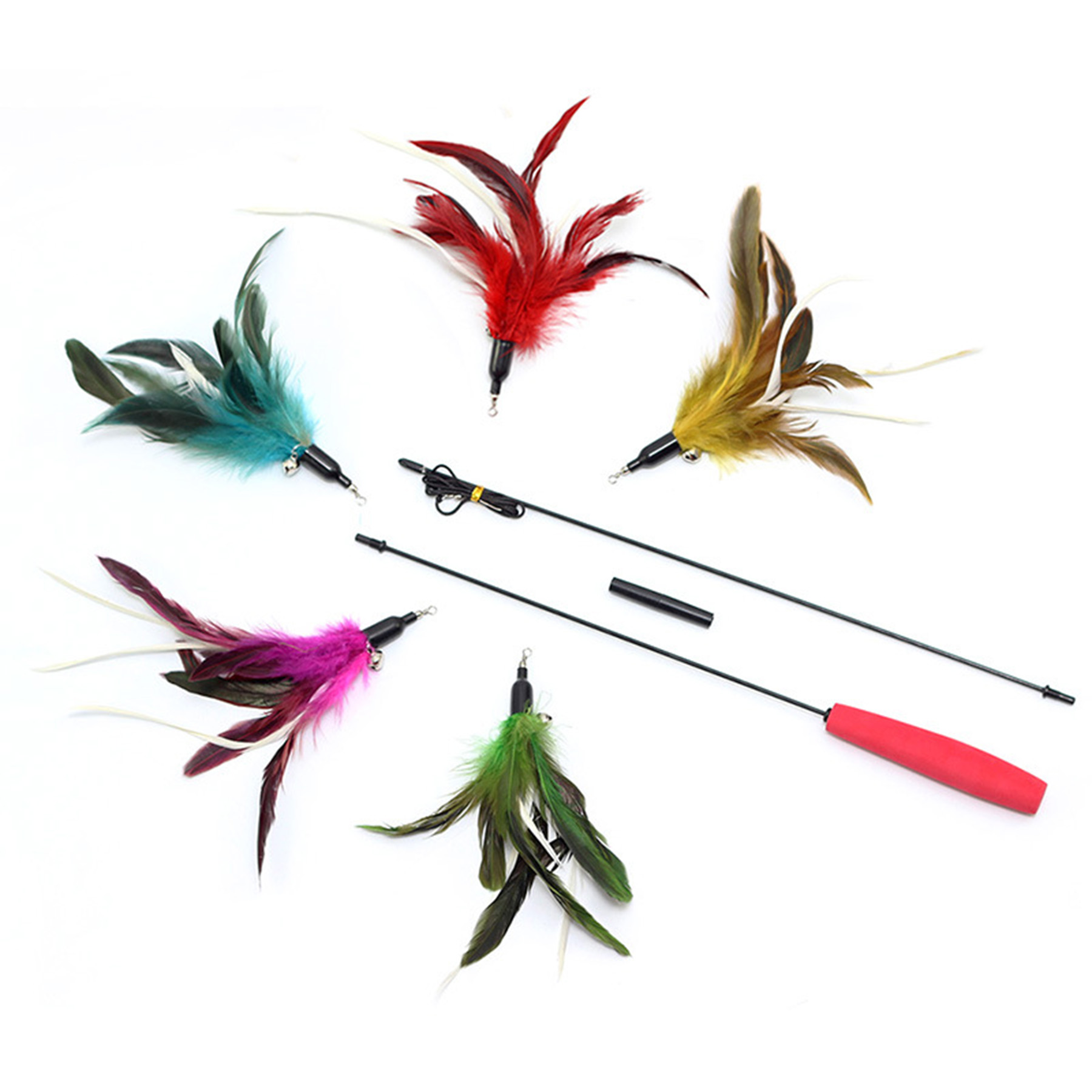 Retractable Cat Catch Wand Toys 5