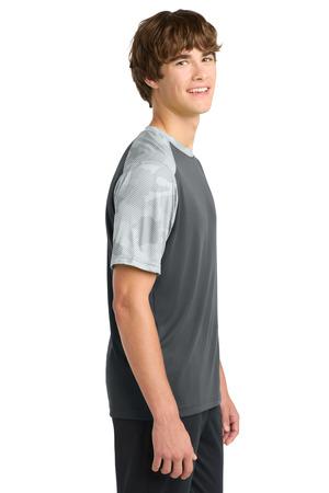 Sport-Tek CamoHex Colorblock Tee. ST371