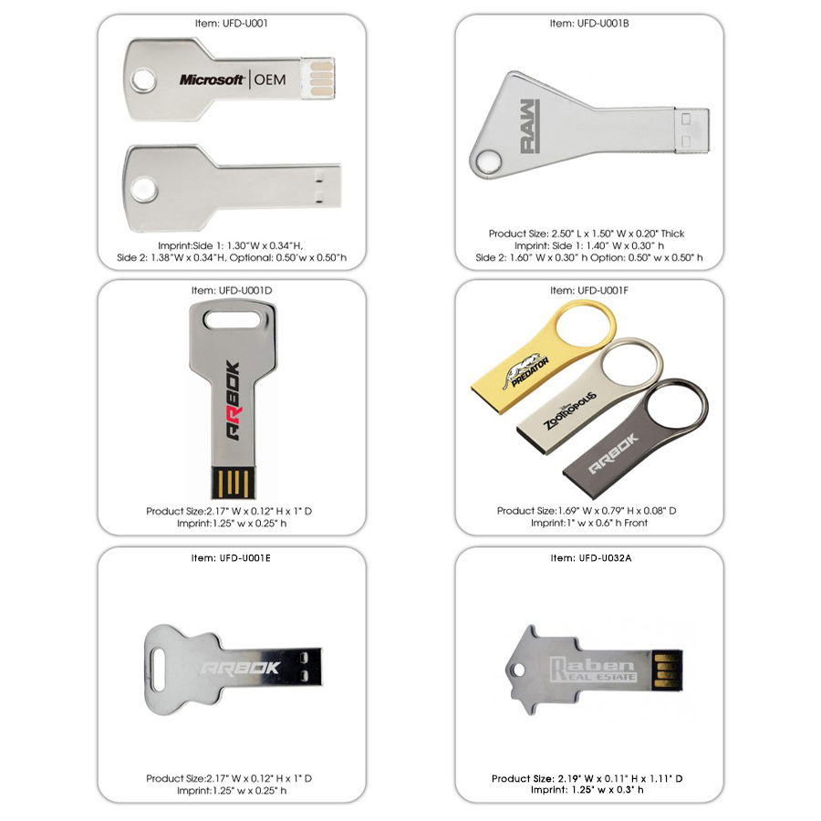 Metal Key Shaped USB Drive 4
