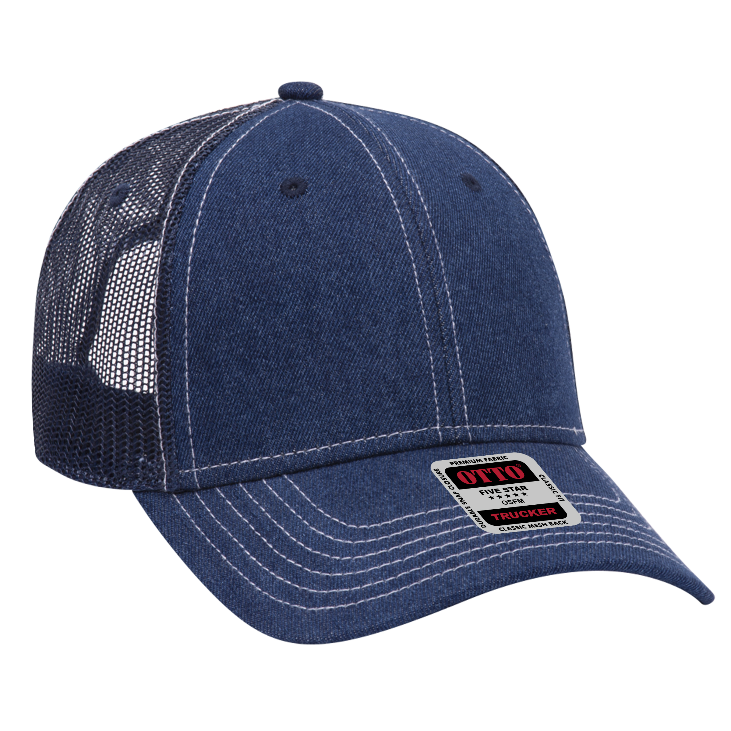 OTTO CAP® 6 Panel Low Profile Mesh Back Trucker Hat 5