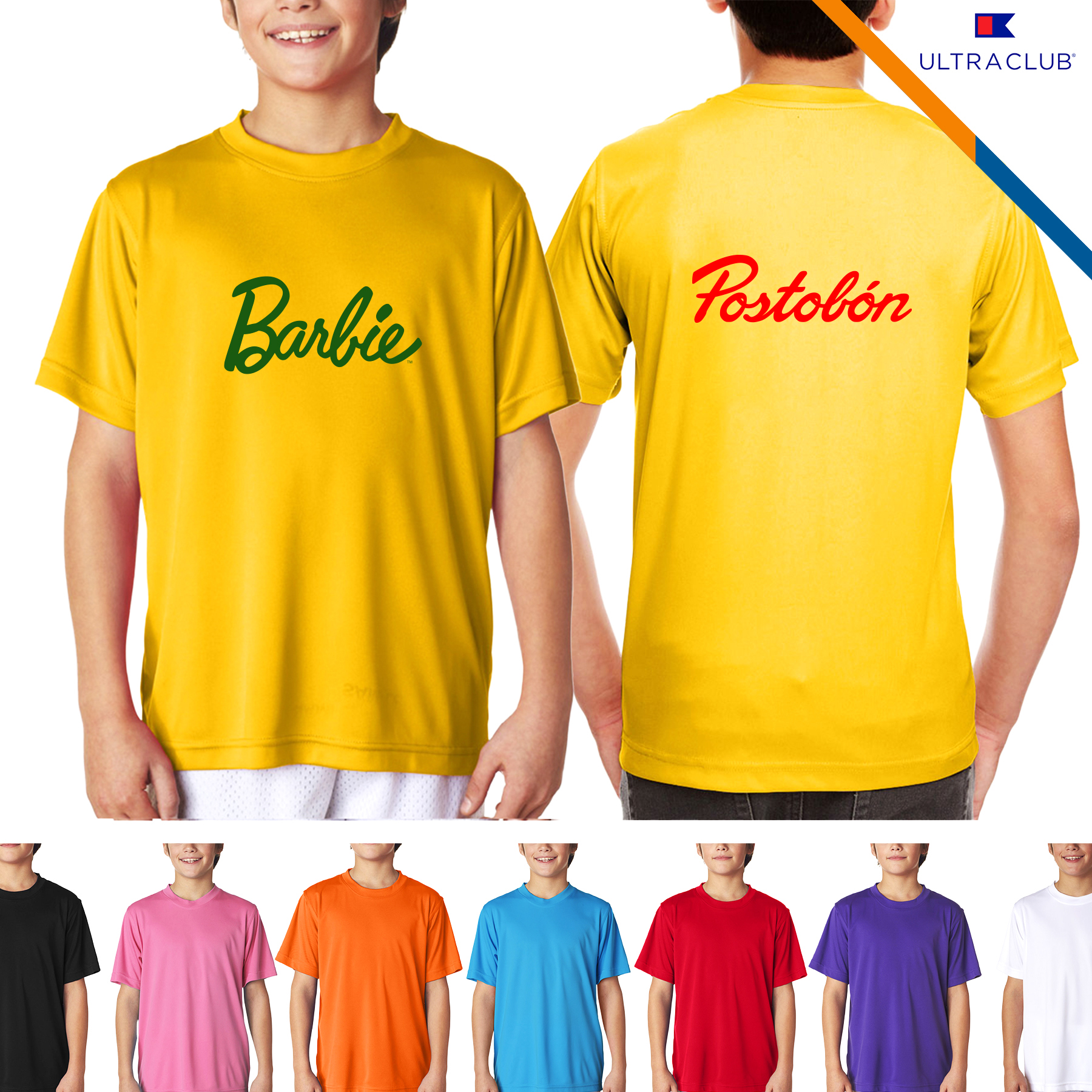 UltraClub® 4 oz Youth' Cool & Dry Performance T-Shirts 5