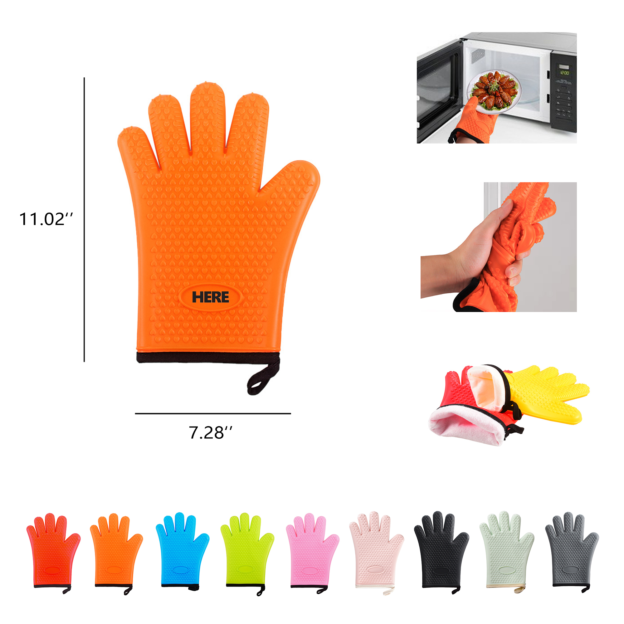 Heat Resistant Silicone Oven Gloves MOQ 50 3