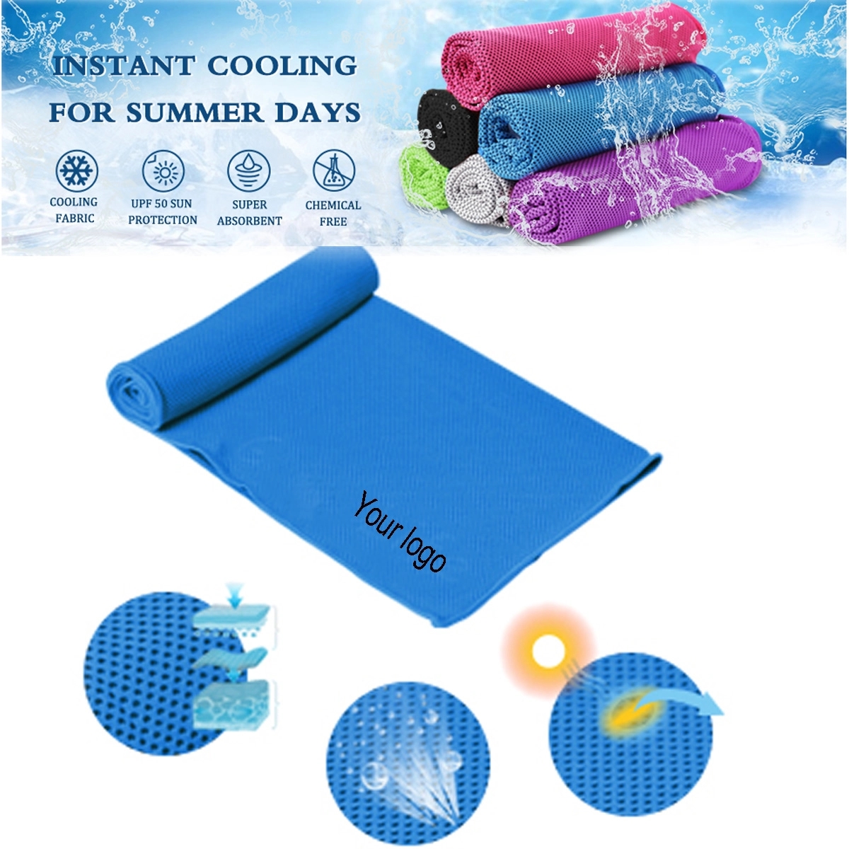 Custom Mesh Cooling Towel 2