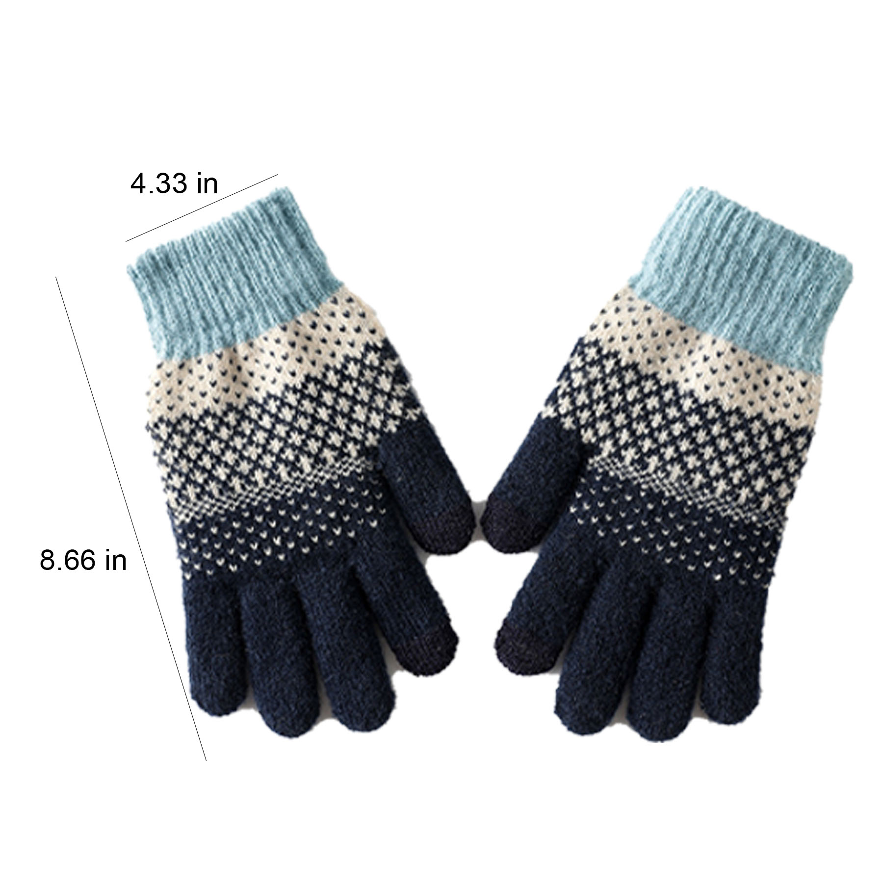 Jacquard Knit Warm Gloves 2