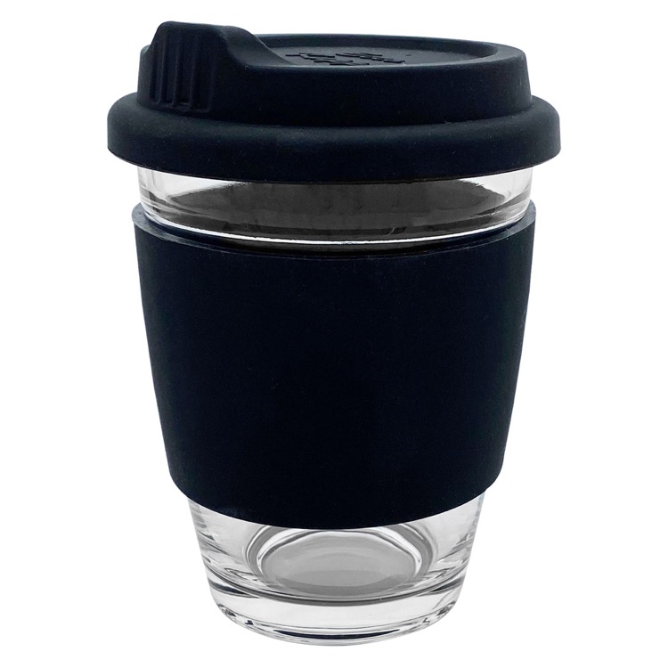 Carlo Glass Coffee Cup - Silicone Band 10