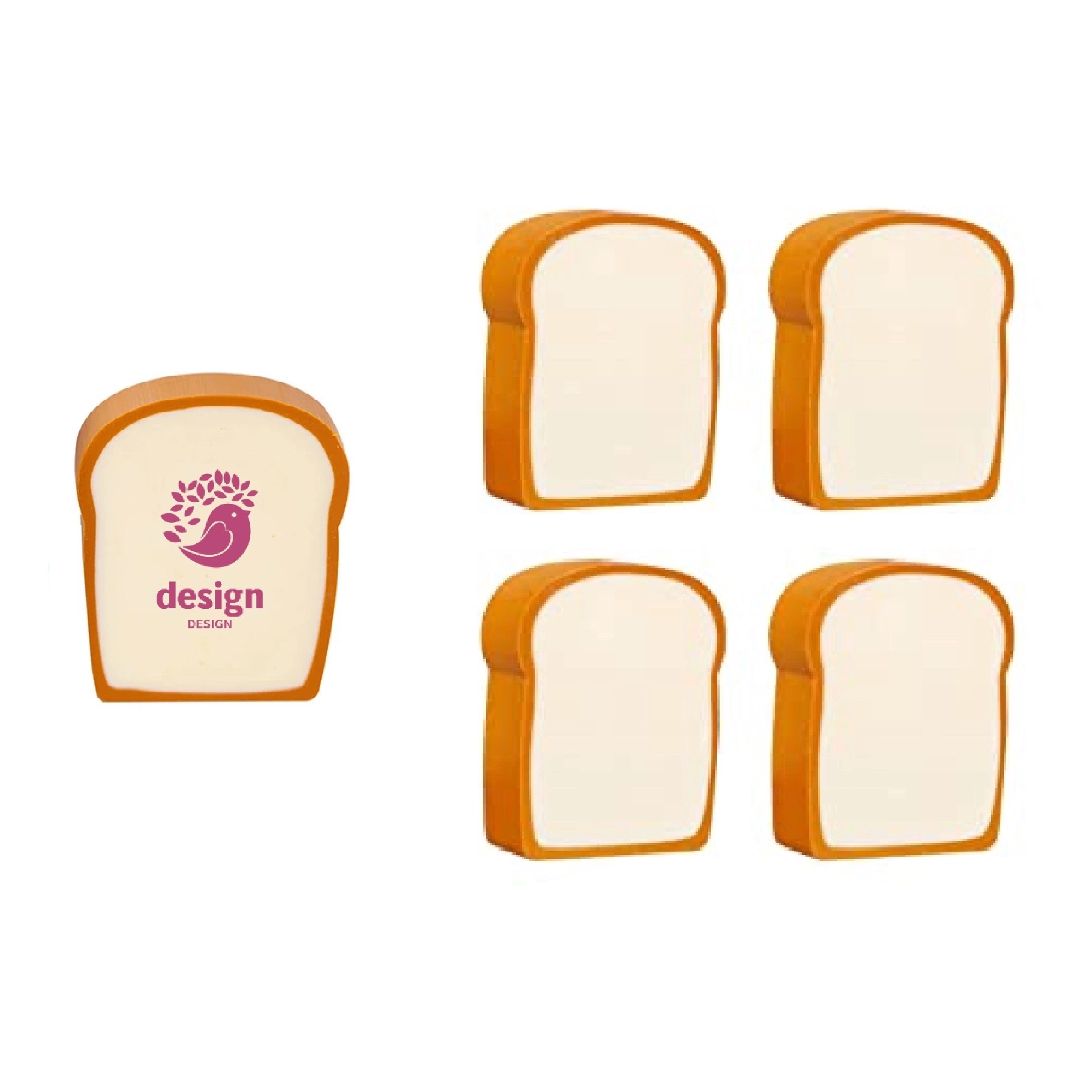 Cute Toast Shape Eraser MOQ 50PCS