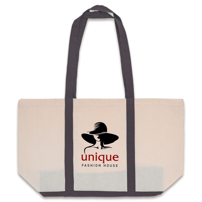 Custom Two Tone Cotton Canvas Tote Bags, custom tote bag with logo imprint 11