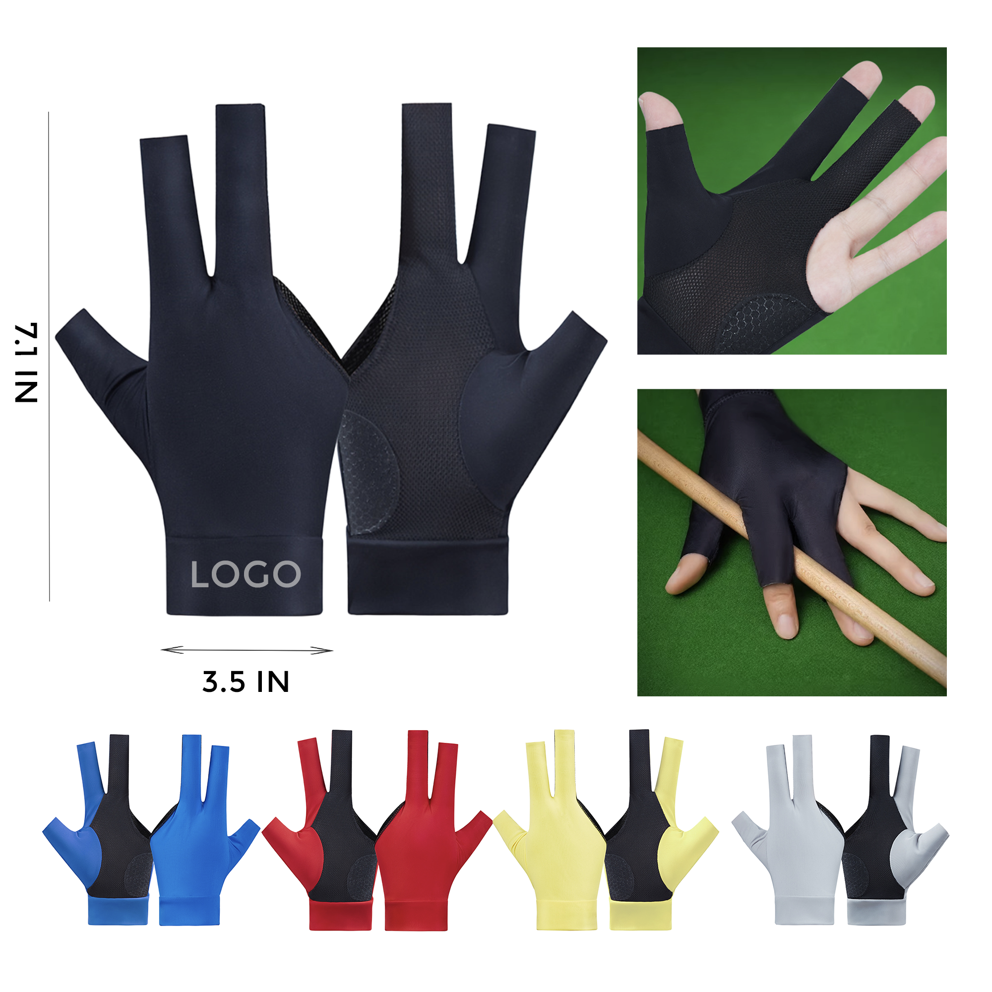 MOQ 10 PCS Enhancing Billiards Gloves 2