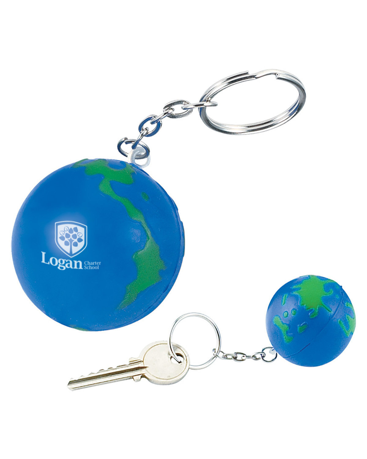 Globe Earth Shape Stress Ball Keychain 1
