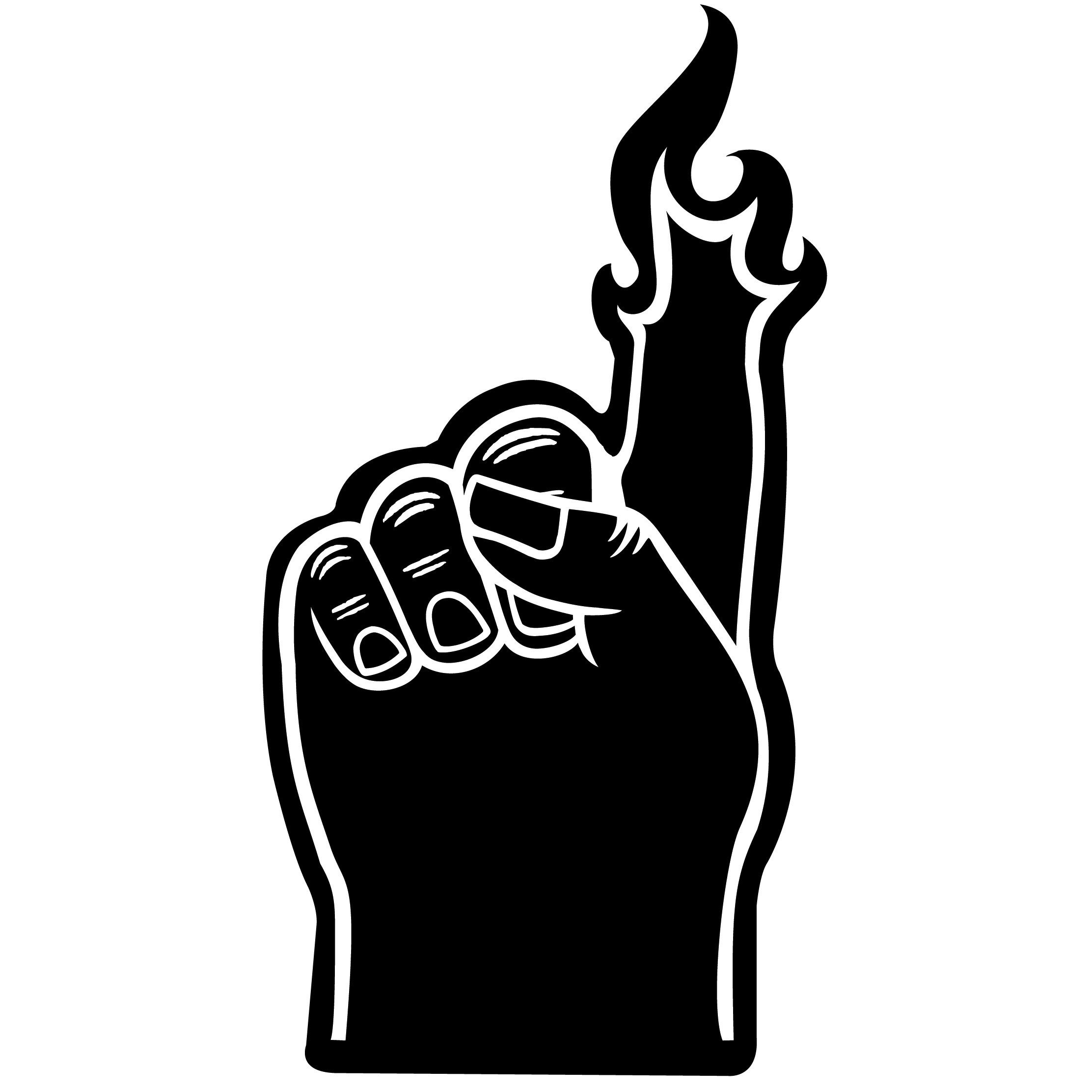 Foam Flame Finger 18" 6