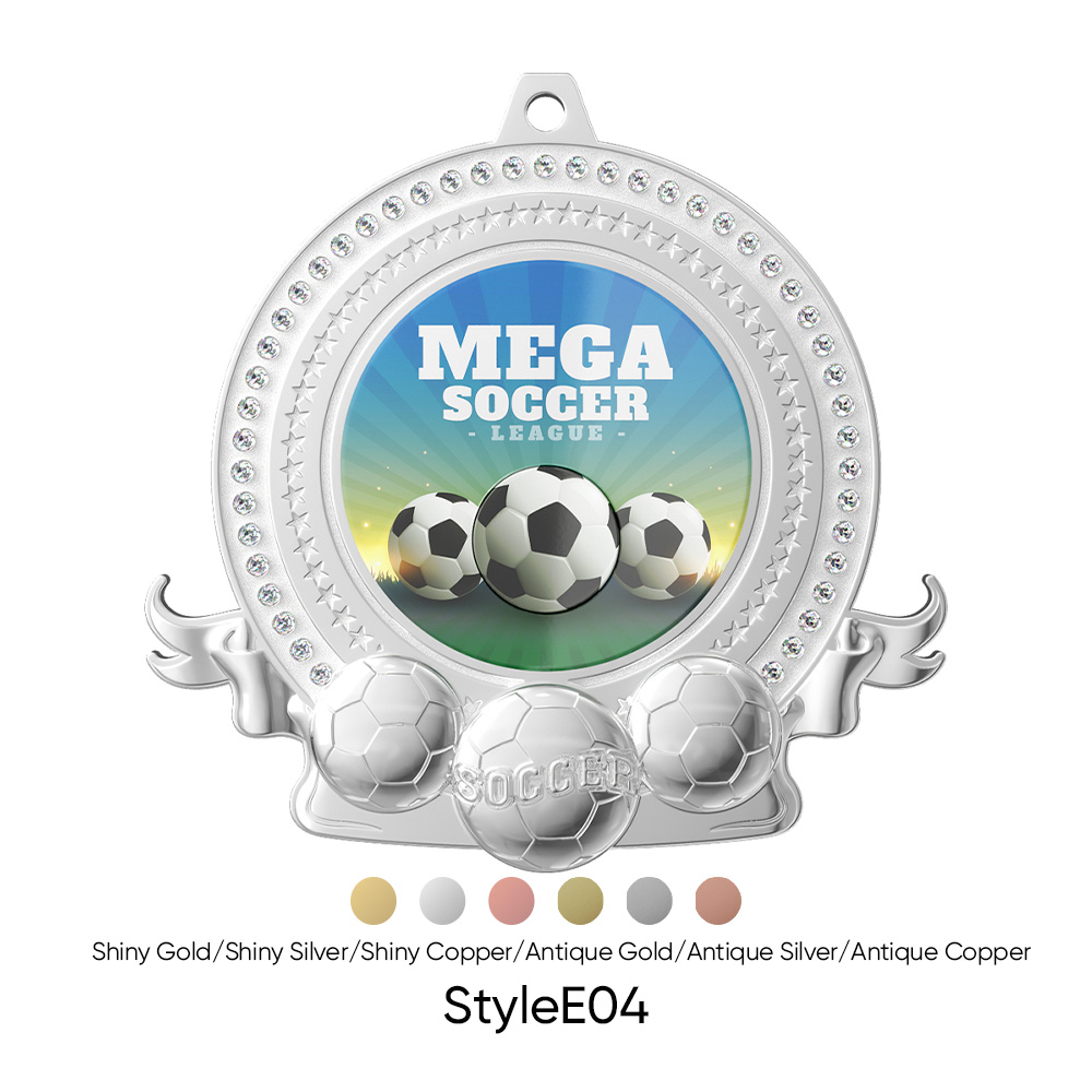2" UV Printed Soccer Medals 19