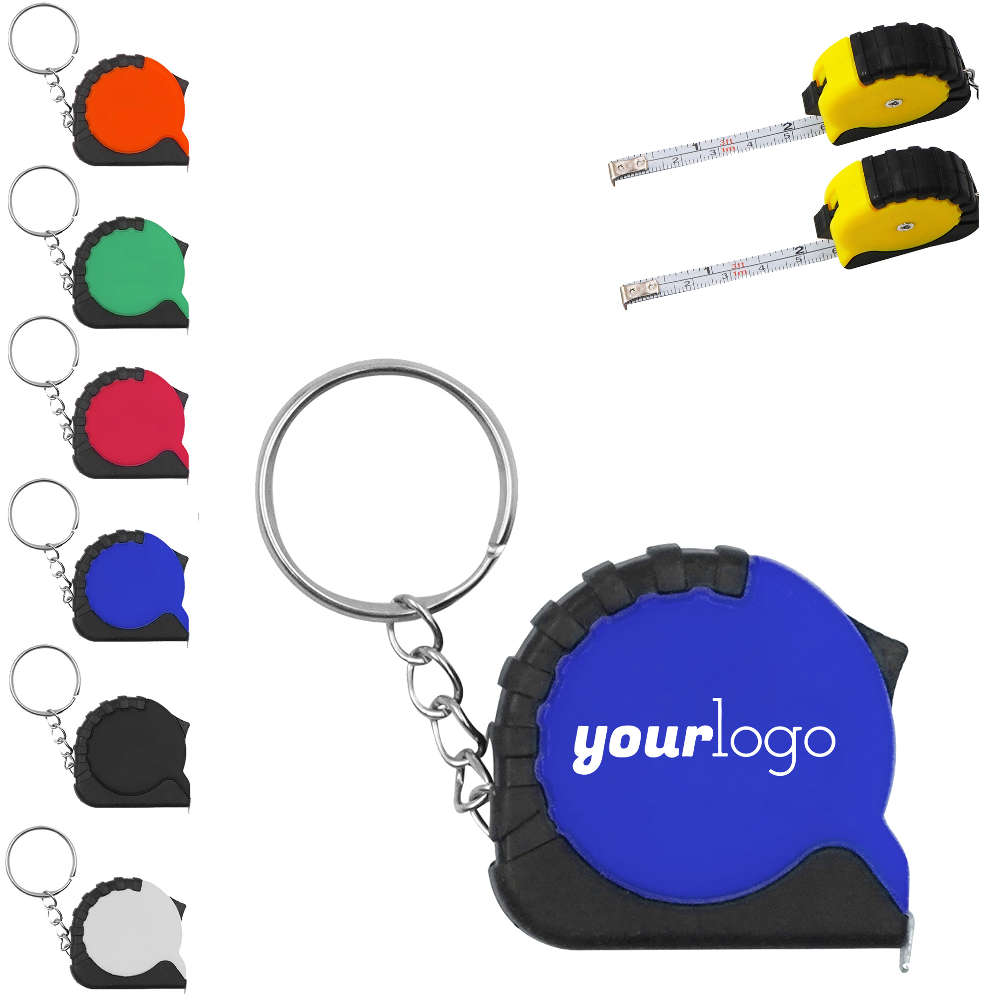 Compact Keychain Tape Measure with Dual Scales 2