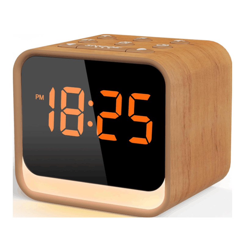 Wooden Sound Machine Alarm Clock for Bedrooms 5