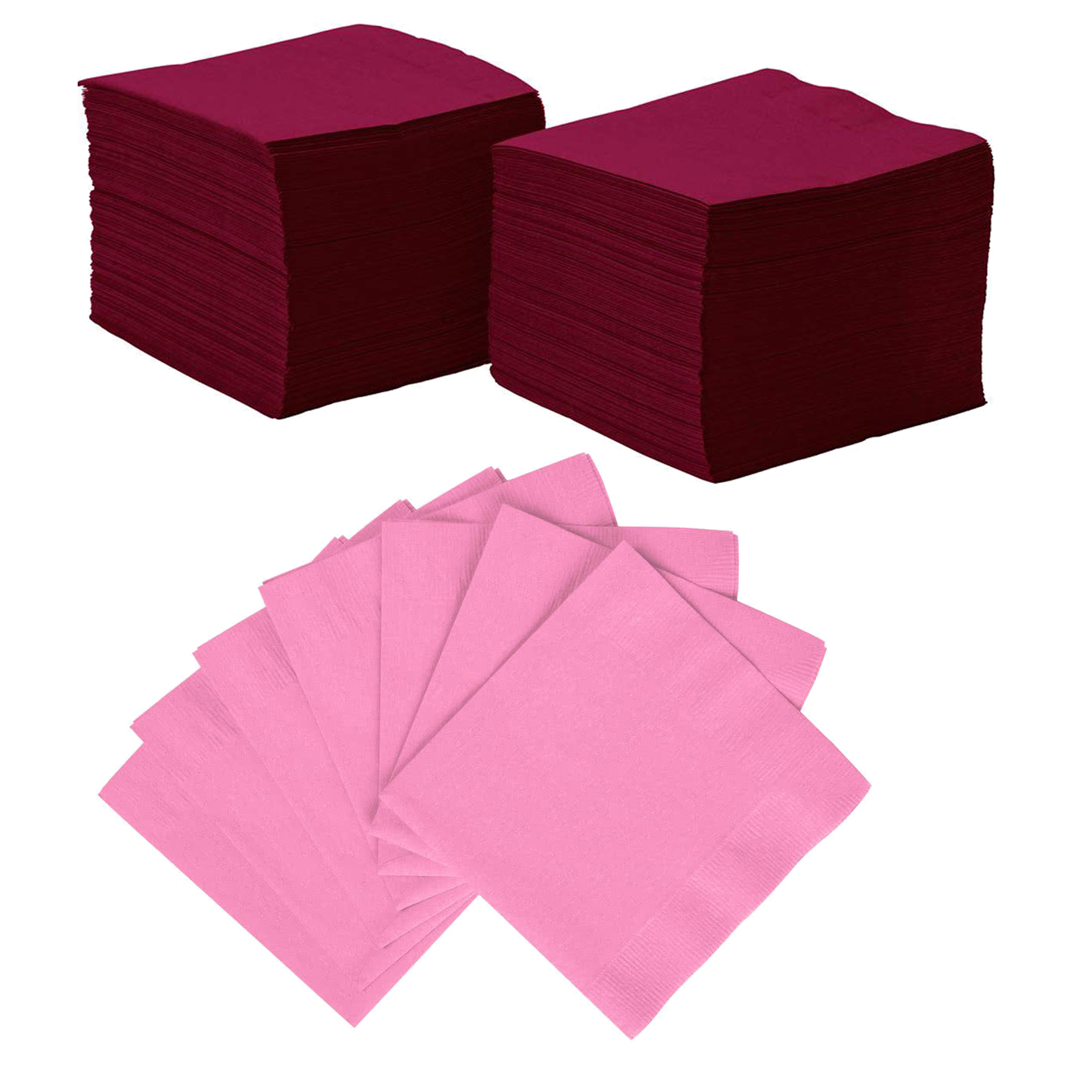 1-ply 1/4 Fold 9" x 9"(unfold) 100-pack Everyday Absorbent Disposable Paper Dinner Napkins