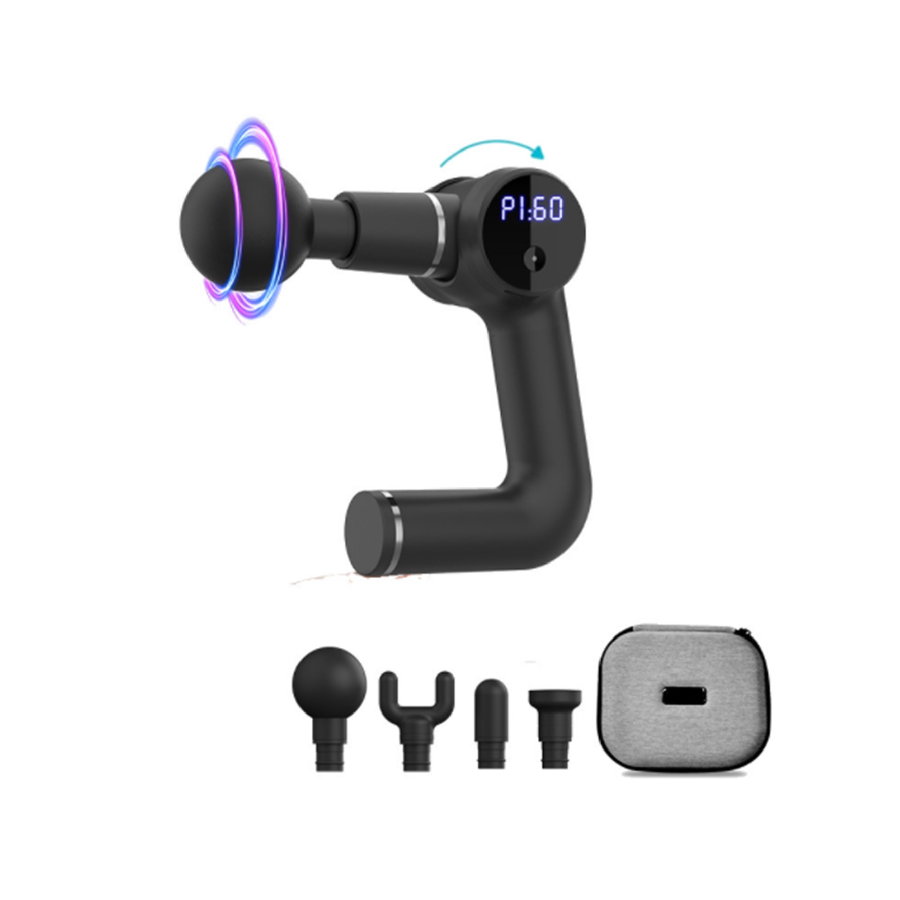 USB Massage Gun with 4 Attachments 2
