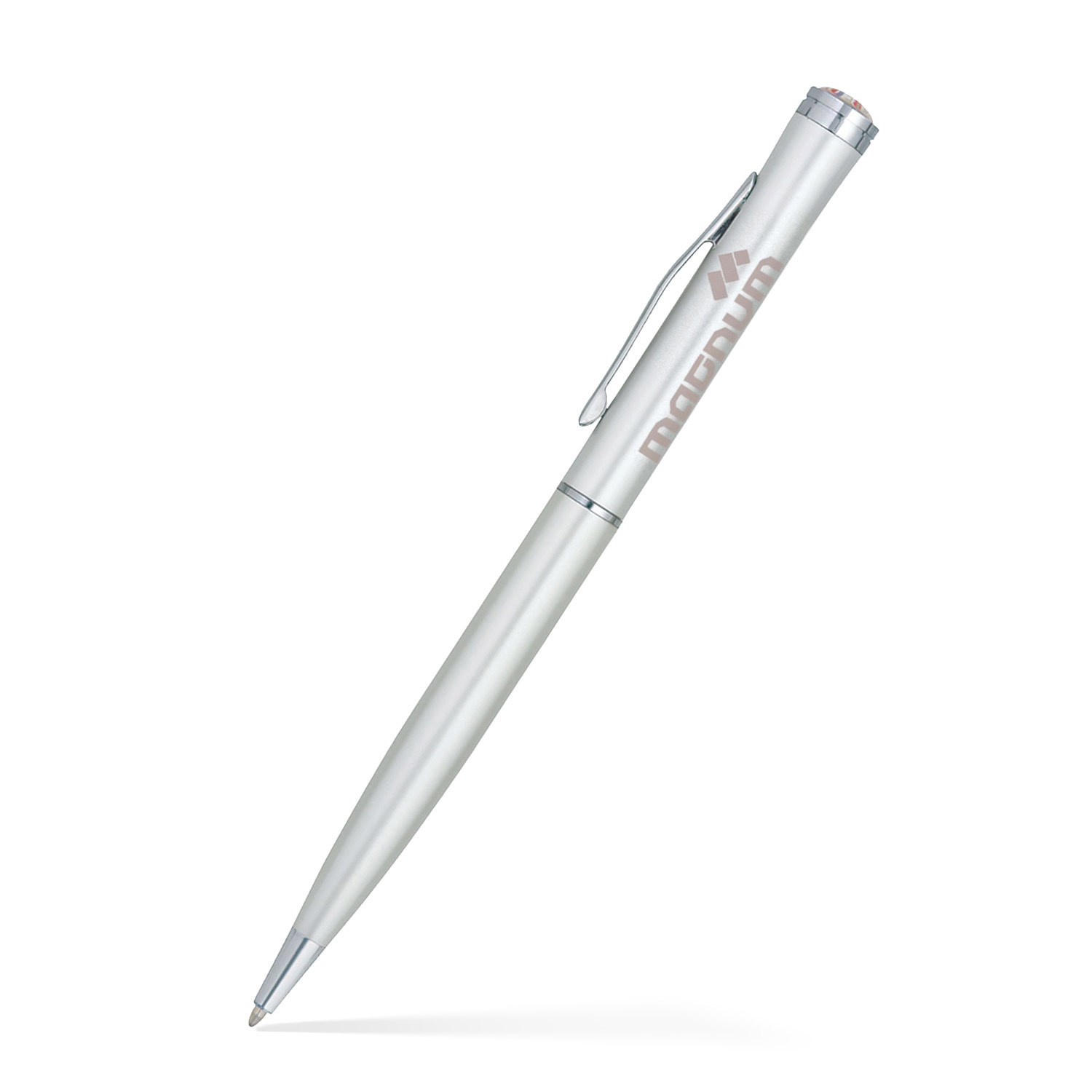 Aluminum Ballpoint Twist Metal Pen w/ Epoxy Dome Accent 5