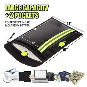 Fireproof Waterproof 3-Layer Document File Bag with Lock 10