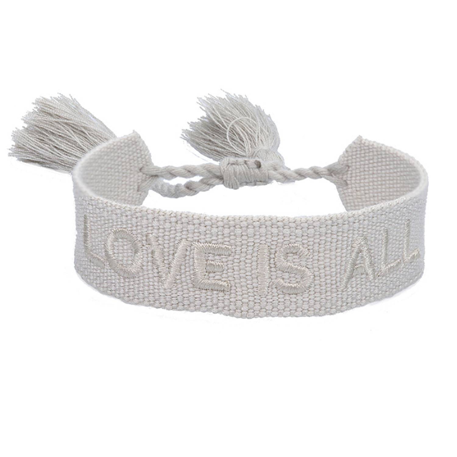 Handmade Embroidered Tassel Adjustable Bracelet 7