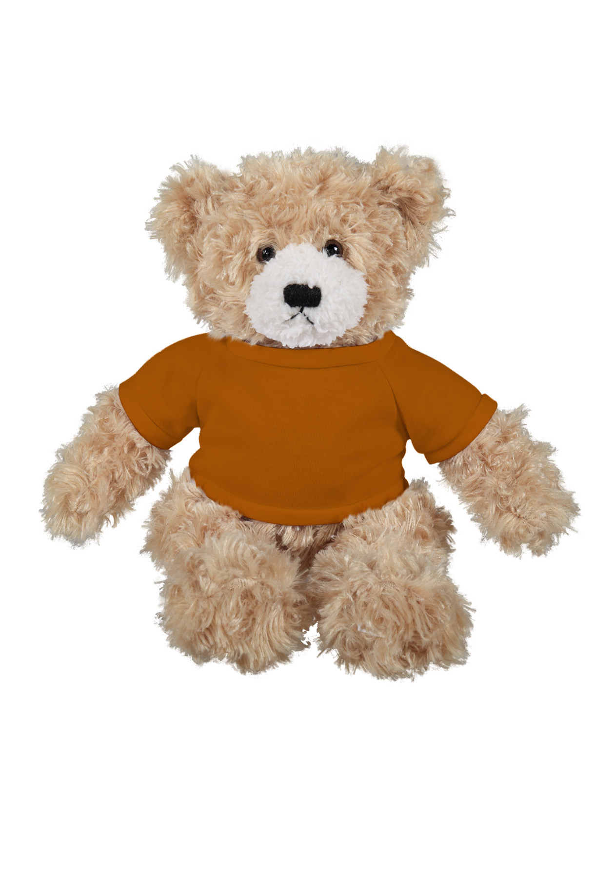 soft plush Beige Brandon Bear  with t-shirt 4