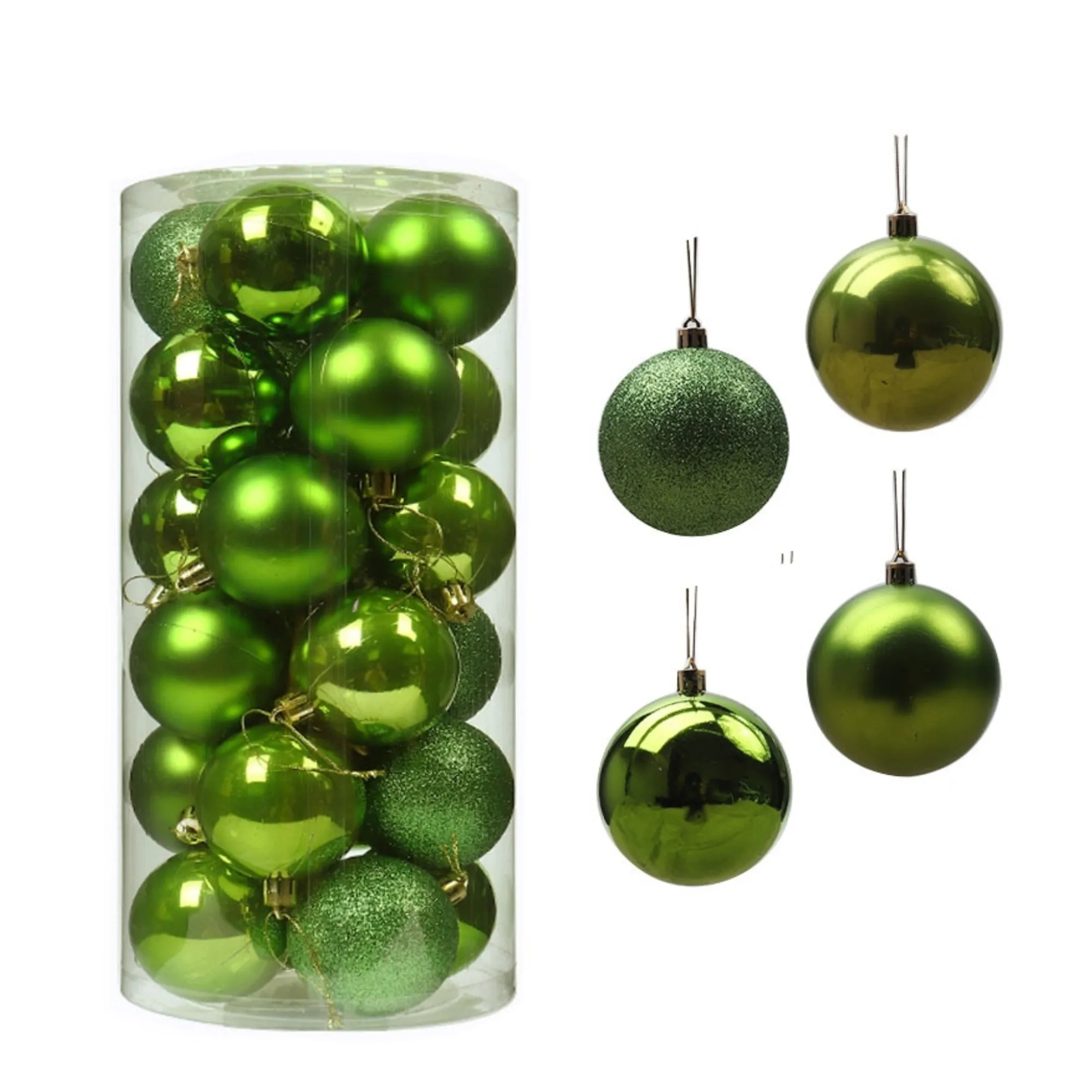 24PCS 1.57" Christmas Ball Ornaments for Decorations 9