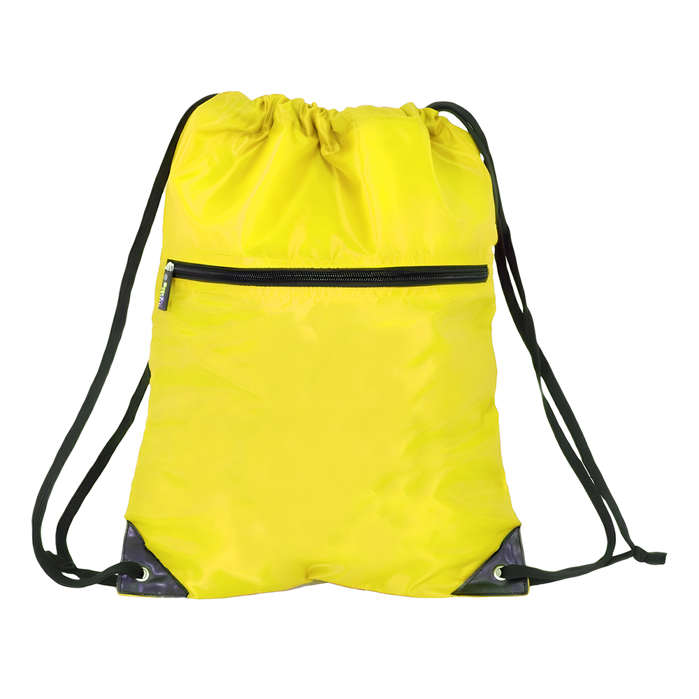 Athletic Drawstring Backpack W/ Front Zipper 5