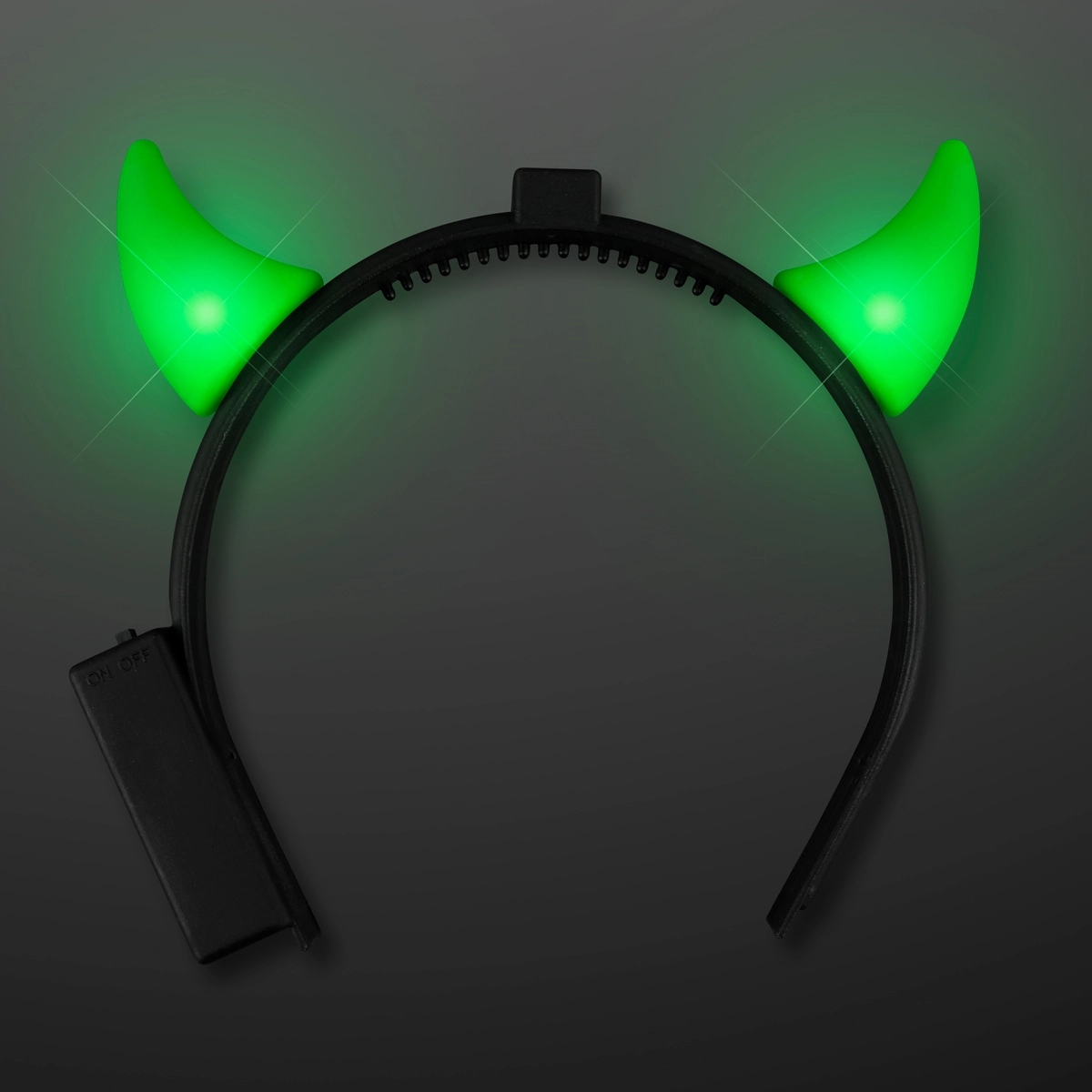 Light Up Green Devil Horns 3