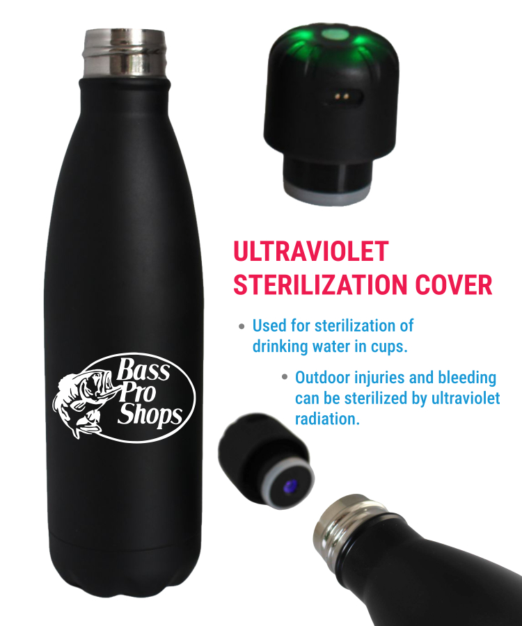 Union Printed - 17oz Double Wall Stainless Steel Vacuum Insulated Travel Bottle with UV Cap 3