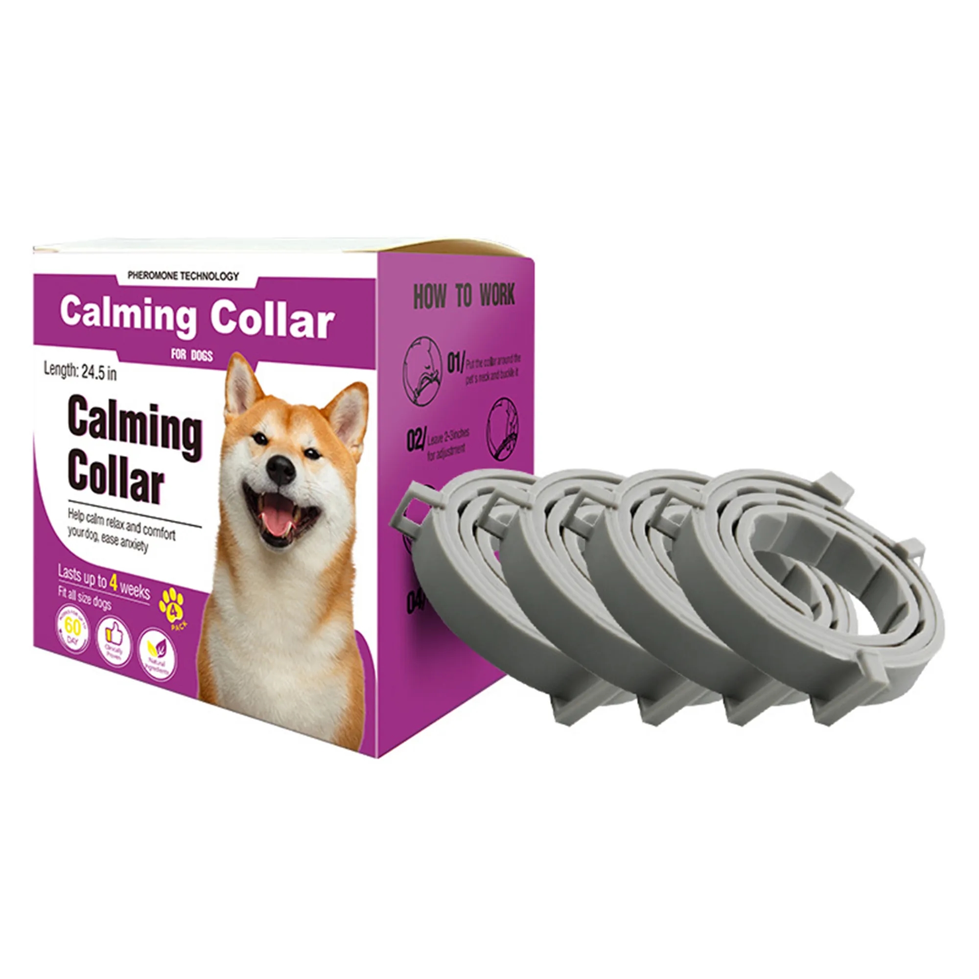 Adjustable Rubber Dog Calming Collar For Anxiety Relief 3