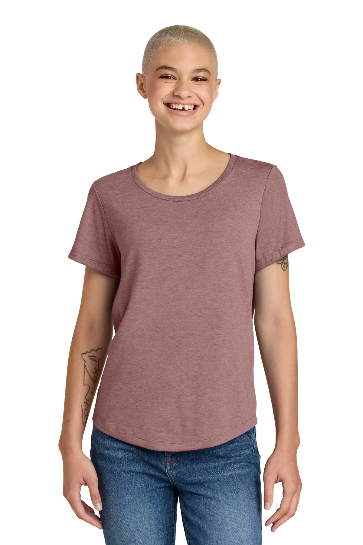 Allmade Women's Relaxed Tri-Blend Scoop Neck Tee AL2015 34
