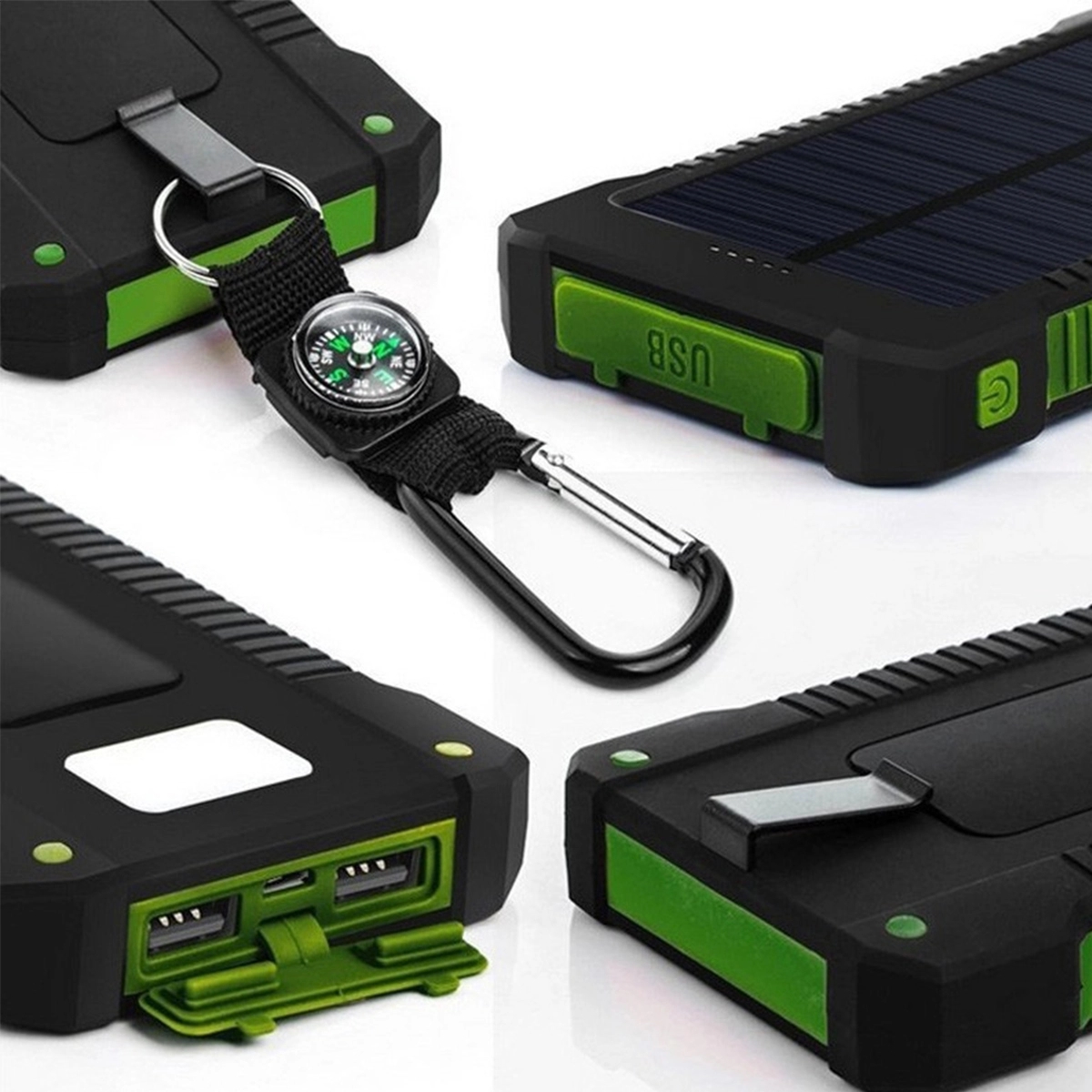 10,000 mAh Solar Charging Bank With Flashlight 3