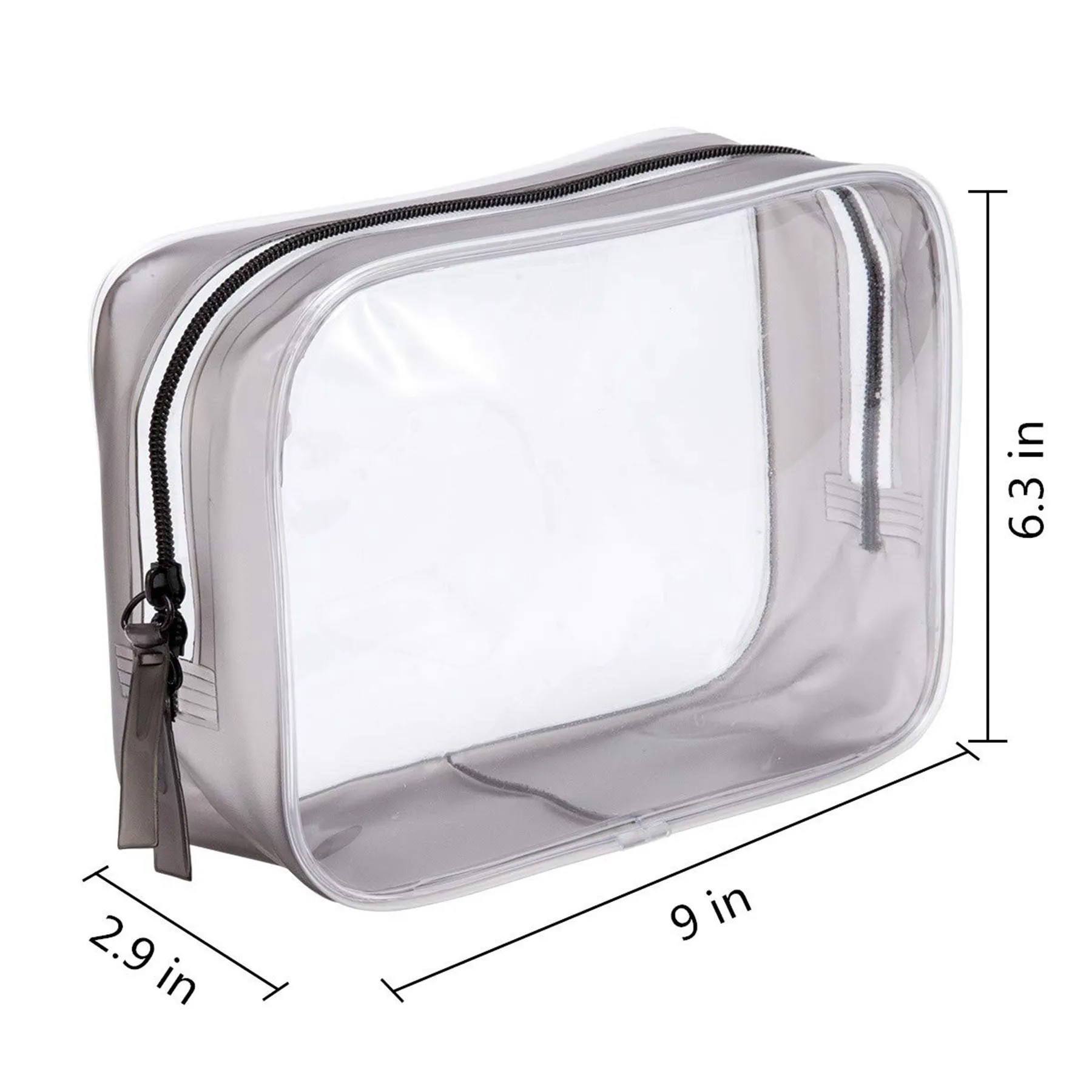 Clear Toiletry Carry Pouch With Zipper 8