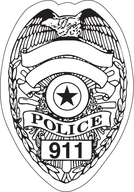 Quick Ship Police Badge Labels - Roll 2