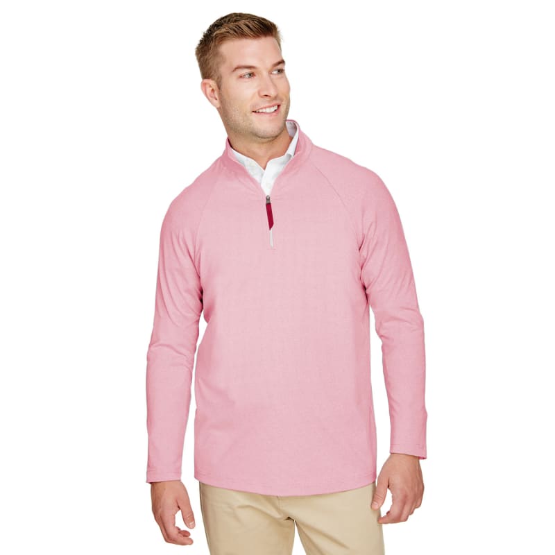 Devon & Jones CrownLux Performance™ Men's Clubhouse Micro-Stripe Quarter-Zip 15