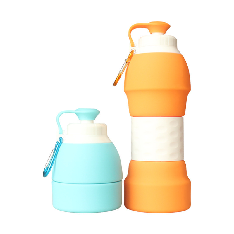 20oz Food Grade Silicone Folding Water Bottle 7